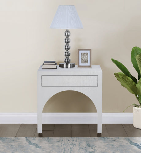 August Nightstand White from Meridian - Luna Furniture