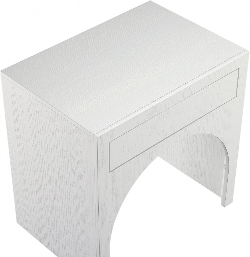 August Nightstand White from Meridian - Luna Furniture