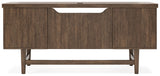 Austanny Warm Brown 67" Home Office Desk from Ashley - Luna Furniture