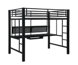 Avalon Full Workstation Loft Bed Black - 460023 - Luna Furniture