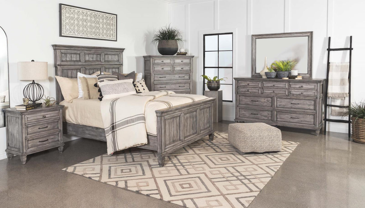 Avenue 4-piece Queen Panel Bedroom Set Grey - 224031Q-S4 - Luna Furniture