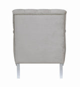 Avonlea Gray Sloped Arm Tufted Chair from Coaster - Luna Furniture