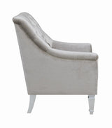 Avonlea Gray Sloped Arm Tufted Chair from Coaster - Luna Furniture