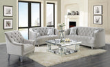 Avonlea Sloped Arm Tufted Loveseat Gray from Coaster - Luna Furniture