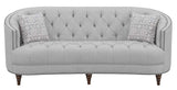 Avonlea Sloped Arm Upholstered Sofa Trim Gray from Coaster - Luna Furniture