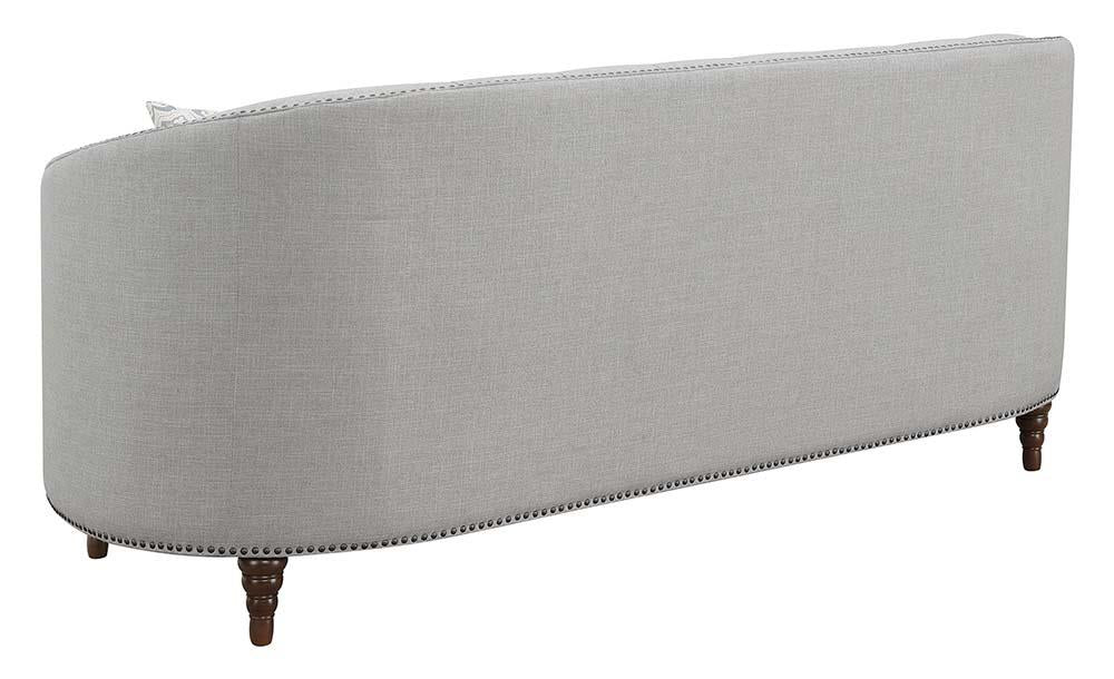 Avonlea Sloped Arm Upholstered Sofa Trim Gray from Coaster - Luna Furniture