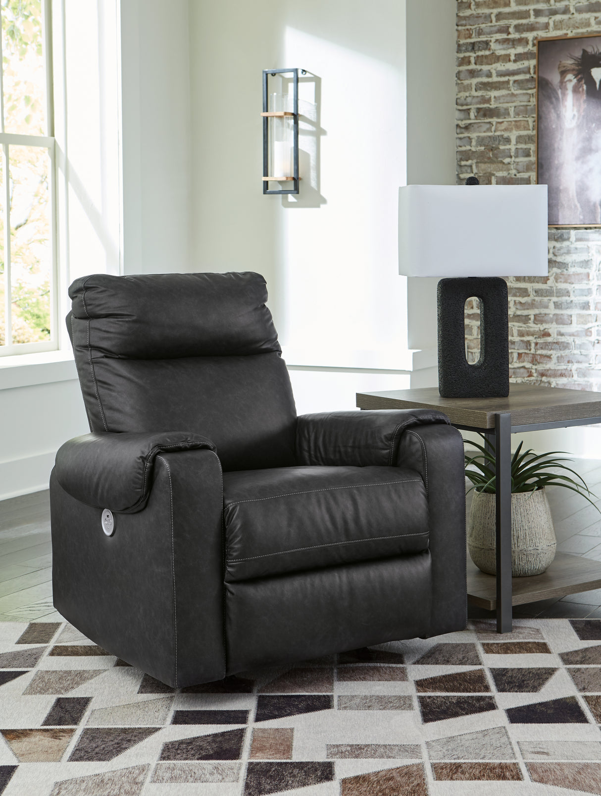 Axtellton Carbon Power Recliner from Ashley - Luna Furniture