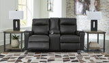 Axtellton Carbon Power Reclining Loveseat with Console from Ashley - Luna Furniture