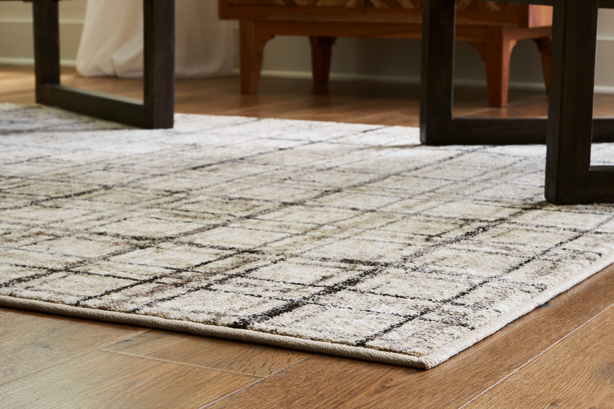 Azmerilla Cream/Brown/Gray Medium Rug - R406182 - Luna Furniture