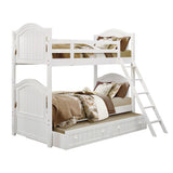 Clementine White Twin/Twin Bunk Bed from Homelegance - Luna Furniture