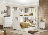 Clementine White Twin/Full Bunk Bed from Homelegance - Luna Furniture