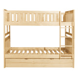 Bartly Pine Full/Full Bunk Bed with Twin Trundle from Homelegance - Luna Furniture