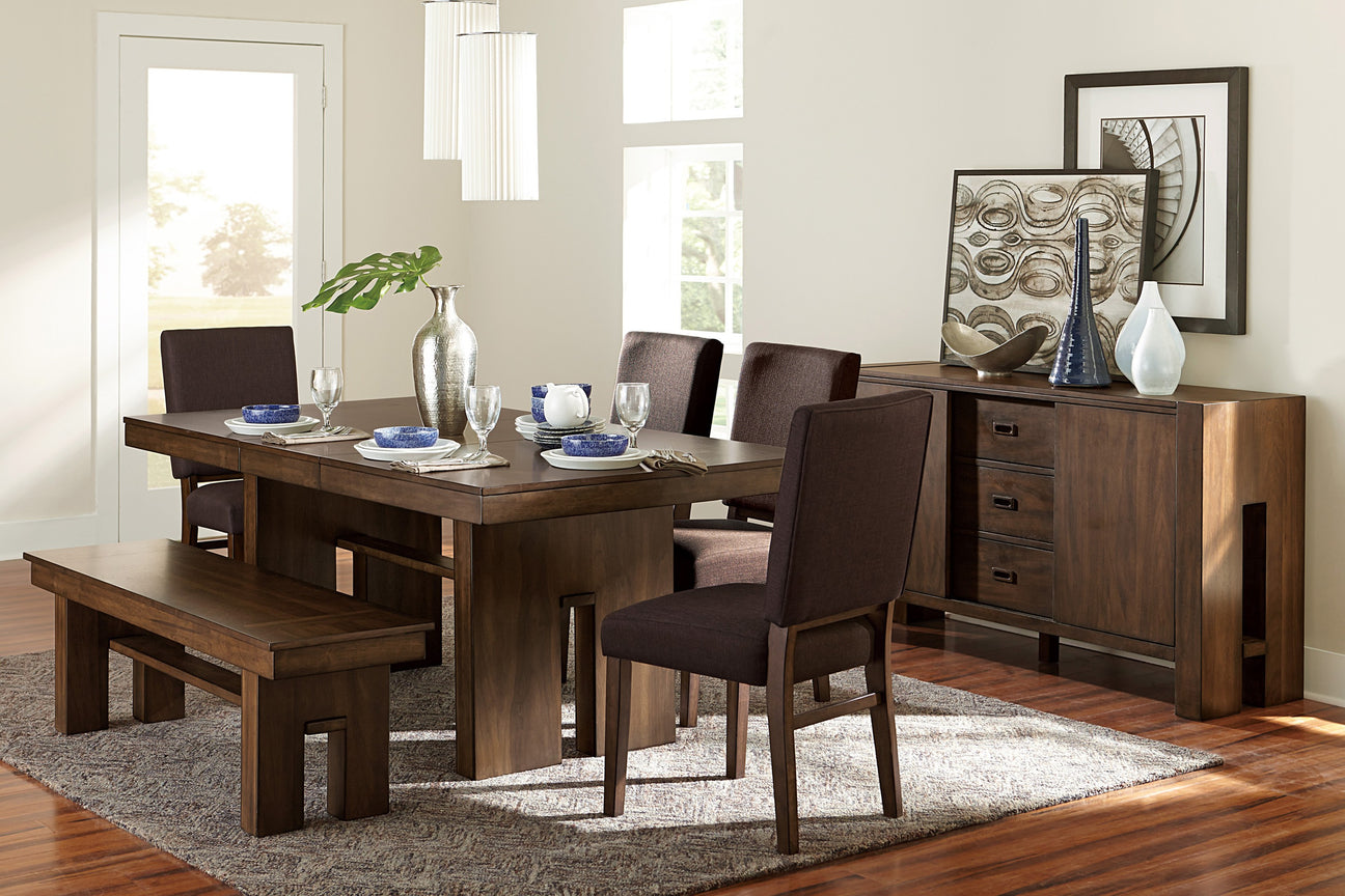 Sedley Walnut Extendable Dining Set from Homelegance - Luna Furniture