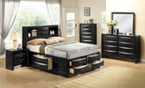 Emily Black King Storage Platform Bed