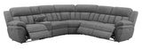 Bahrain 6-Piece Upholstered Power Sectional Charcoal from Coaster - Luna Furniture