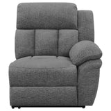 Bahrain Upholstered Motion Loveseat with Console Charcoal from Coaster - Luna Furniture