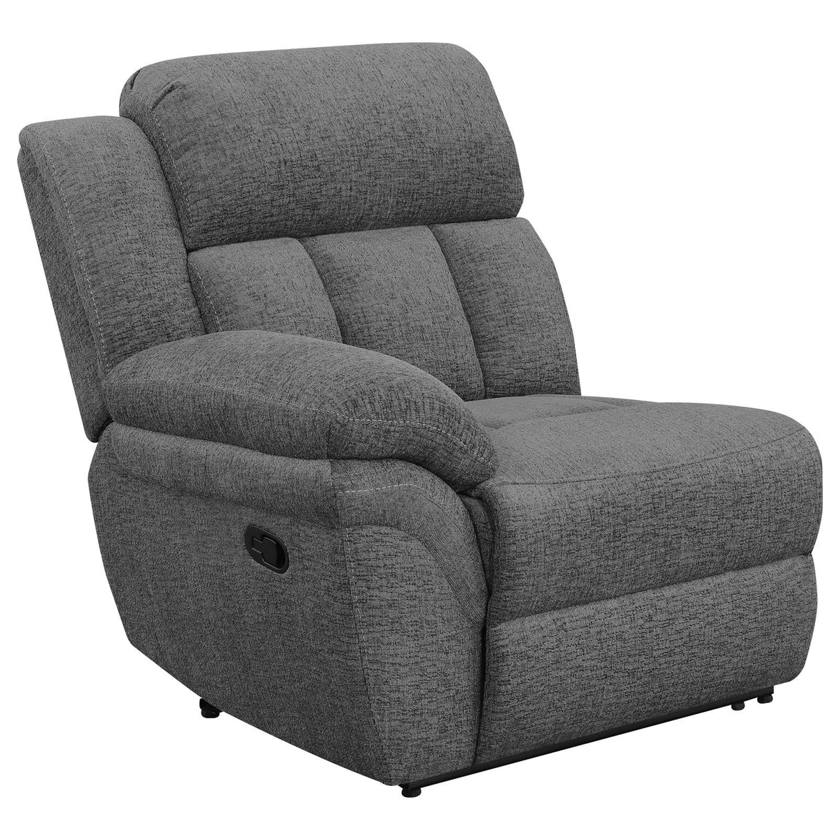 Bahrain Upholstered Motion Loveseat with Console Charcoal from Coaster - Luna Furniture