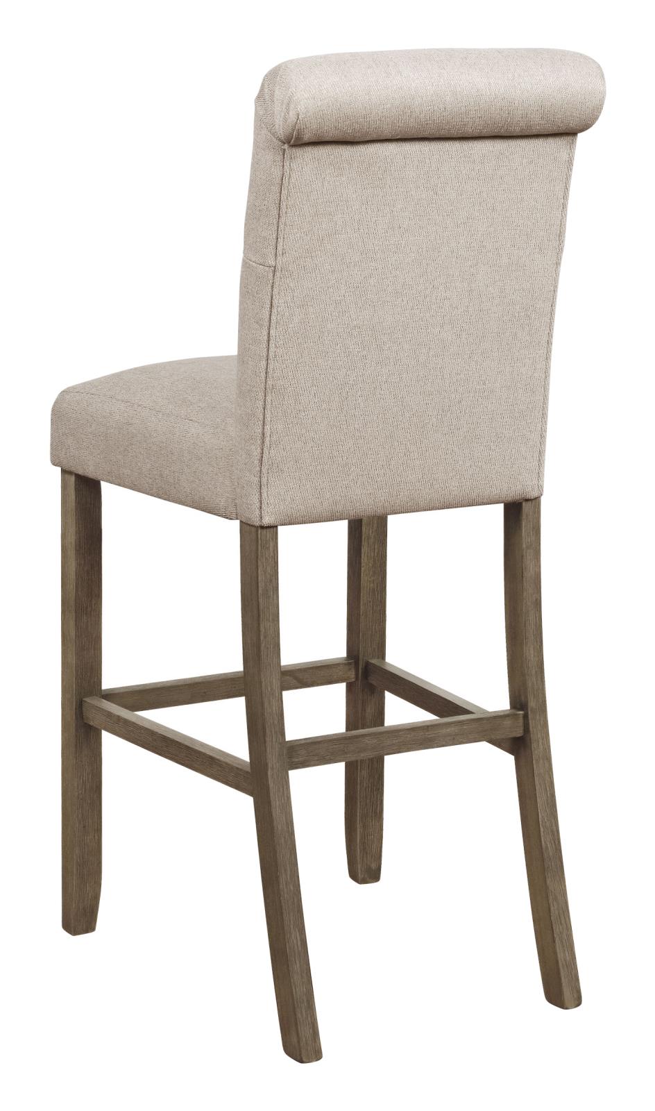 Balboa Beige/Rustic Brown Tufted Back Bar Stools, Set of 2 from Coaster - Luna Furniture