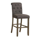 Balboa Gray/Rustic Brown Tufted Back Bar Stools, Set of 2 from Coaster - Luna Furniture