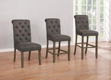 Balboa Gray/Rustic Brown Tufted Back Bar Stools, Set of 2 from Coaster - Luna Furniture