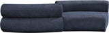 Bale Chenille Fabric 2 pc. Sectional Blue from Meridian - Luna Furniture