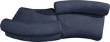 Bale Chenille Fabric 2 pc. Sectional Blue from Meridian - Luna Furniture