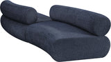 Bale Chenille Fabric 2 pc. Sectional Blue from Meridian - Luna Furniture