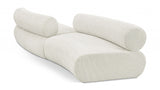 Bale Chenille Fabric 2 pc. Sectional Cream from Meridian - Luna Furniture