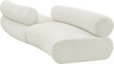 Bale Chenille Fabric 2 pc. Sectional Cream from Meridian - Luna Furniture