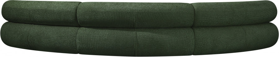 Bale Chenille Fabric 3 pc. Sectional Green from Meridian - Luna Furniture