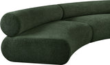 Bale Chenille Fabric 3 pc. Sectional Green from Meridian - Luna Furniture