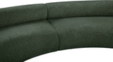 Bale Chenille Fabric 3 pc. Sectional Green from Meridian - Luna Furniture