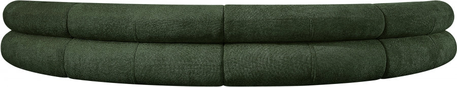 Bale Chenille Fabric 4 pc. Sectional Green from Meridian - Luna Furniture