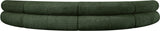 Bale Chenille Fabric 4 pc. Sectional Green from Meridian - Luna Furniture