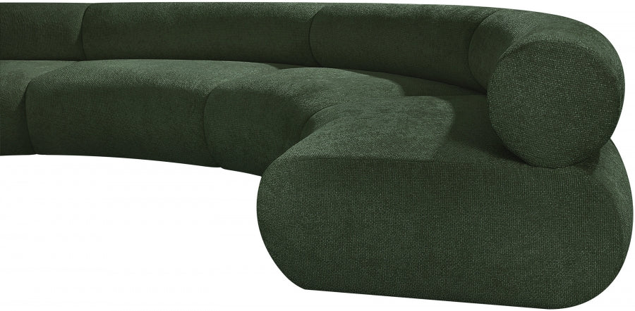 Bale Chenille Fabric 4 pc. Sectional Green from Meridian - Luna Furniture