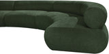 Bale Chenille Fabric 4 pc. Sectional Green from Meridian - Luna Furniture