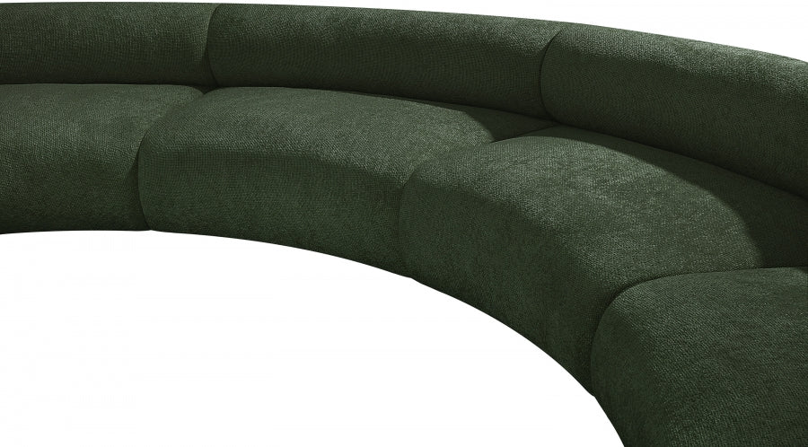 Bale Chenille Fabric 4 pc. Sectional Green from Meridian - Luna Furniture