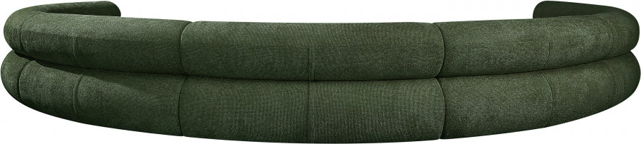 Bale Chenille Fabric 7 pc. Sectional Green from Meridian - Luna Furniture