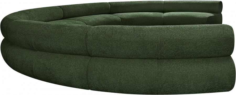 Bale Chenille Fabric 7 pc. Sectional Green from Meridian - Luna Furniture