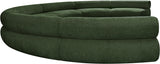 Bale Chenille Fabric 7 pc. Sectional Green from Meridian - Luna Furniture