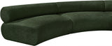 Bale Chenille Fabric 7 pc. Sectional Green from Meridian - Luna Furniture