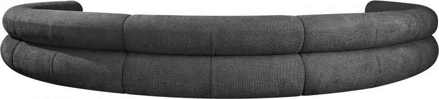 Bale Chenille Fabric 7 pc. Sectional Grey from Meridian - Luna Furniture