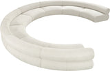 Bale Chenille Fabric 8 pc. Sectional Cream from Meridian - Luna Furniture