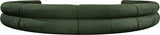 Bale Chenille Fabric 8 pc. Sectional Green from Meridian - Luna Furniture