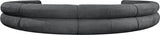 Bale Chenille Fabric 8 pc. Sectional Grey from Meridian - Luna Furniture