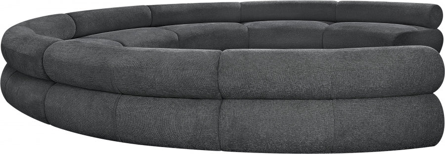 Bale Chenille Fabric 8 pc. Sectional Grey from Meridian - Luna Furniture