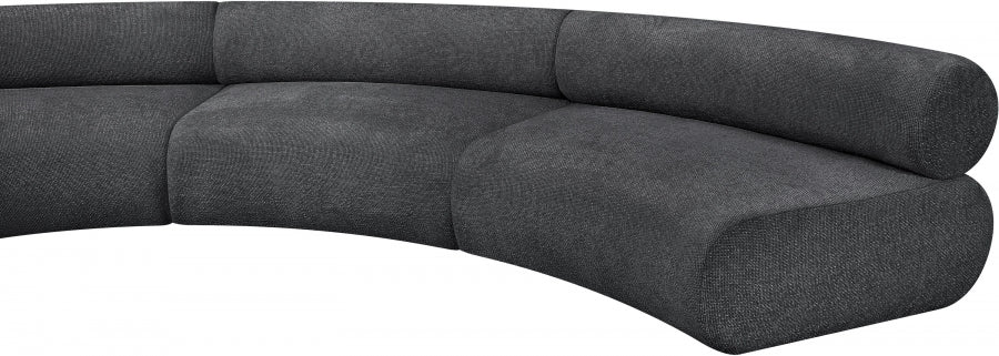 Bale Chenille Fabric 8 pc. Sectional Grey from Meridian - Luna Furniture