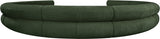 Bale Chenille Fabric 9 pc. Sectional Green from Meridian - Luna Furniture