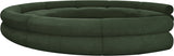 Bale Chenille Fabric 9 pc. Sectional Green from Meridian - Luna Furniture