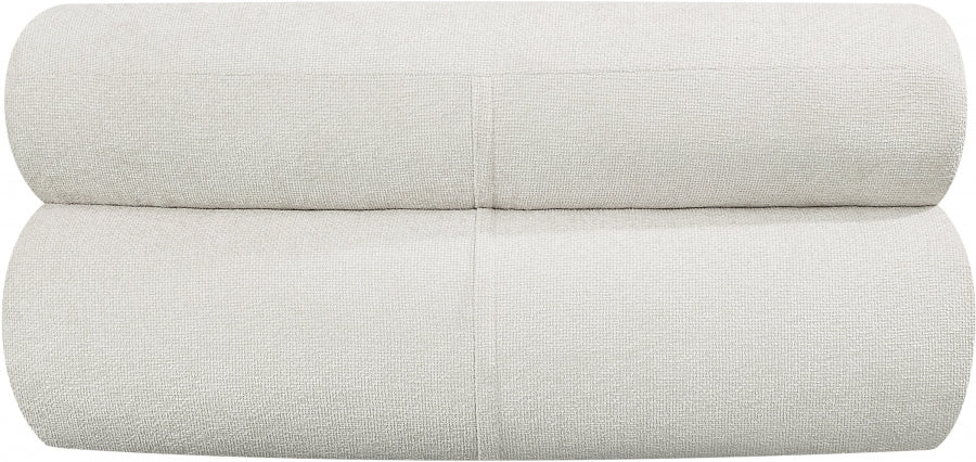 Bale Chenille Fabric Modular Chair Cream from Meridian - Luna Furniture